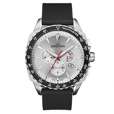 ΡΟΛΟΙ BERGSTERN B051G240 BERGSTERN Active Chronograph Black Rubber Strap