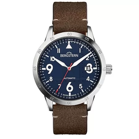 ΡΟΛΟΙ BERGSTERN B057G261 BERGSTERN Harmony Automatic Brown Leather Strap