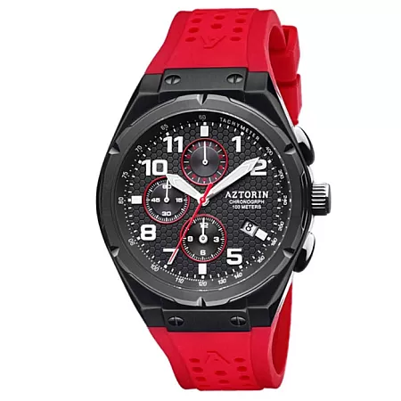 ΡΟΛΟΙ AZTORIN A079.G365 AZTORIN Sport Chronograph Red Silicone Strap