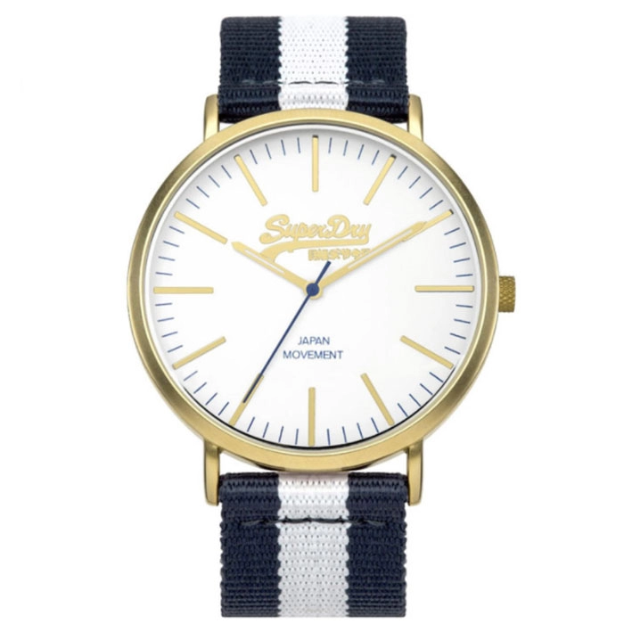 ΡΟΛΟΙ SUPERDRY  SYG183WUE SUPERDRY Oxford Two Tone Combined Materials Strap