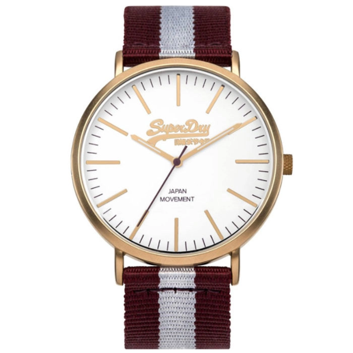 ΡΟΛΟΙ SUPERDRY  SYG183VE SUPERDRY Oxford Two Tone Combined Materials Strap