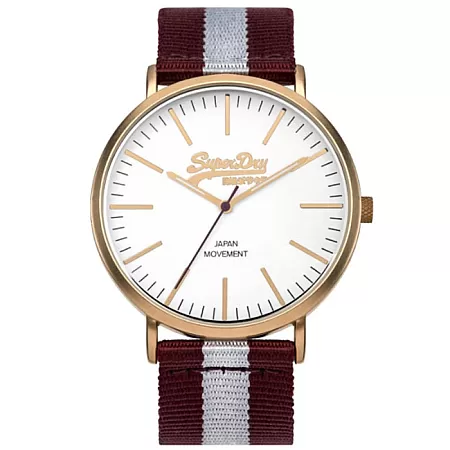 ΡΟΛΟΙ SUPERDRY  SYG183VE SUPERDRY Oxford Two Tone Combined Materials Strap