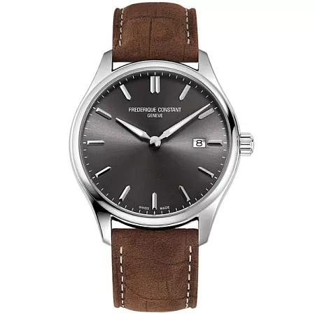 ΡΟΛΟΙ FREDERIQUE CONSTANT FC-220DGS5B6 FREDERIQUE CONSTANT Classic Brown Leather Strap