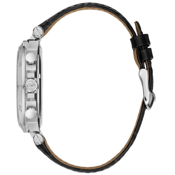 ΡΟΛΟΙ GUESS COLLECTION  Y44002G2  GUESS Collection Insider Chronograph Black Leather Strap