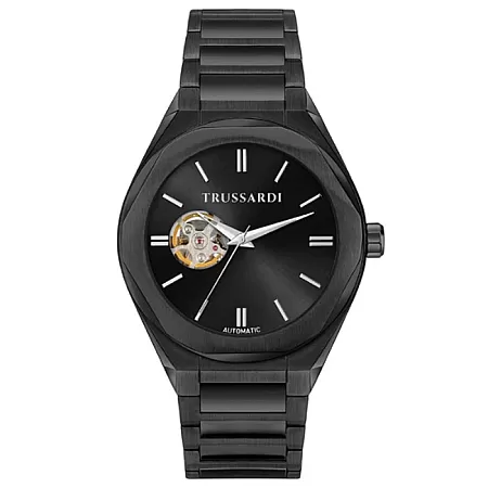ΡΟΛΟΙ TRUSSARDI R2423156001 TRUSSARDI Brink Automatic Black Metallic Bracelet