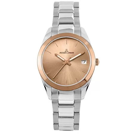 Ρολόι Jacques LEMANS 1-1878F Jacques LEMANS Derby Silver Stainless Steel Bracelet