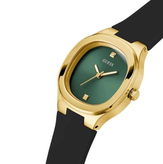 ΡΟΛΟΙ GUESS GW0658L1 GUESS Eve Crystals Black Rubber Strap