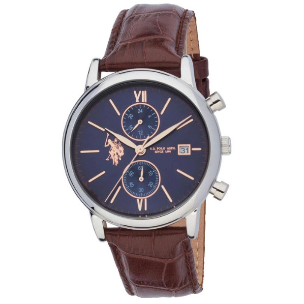ΡΟΛΟΙ U.S. POLO USP7137BL U.S.POLO Harrison Brown Leather Strap