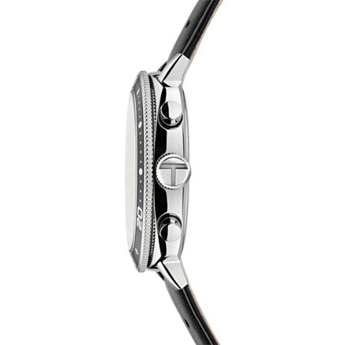 ΡΟΛΟΙ TED BAKER BKPCNF301 TED BAKER Caine Chronograph Black Leather Strap