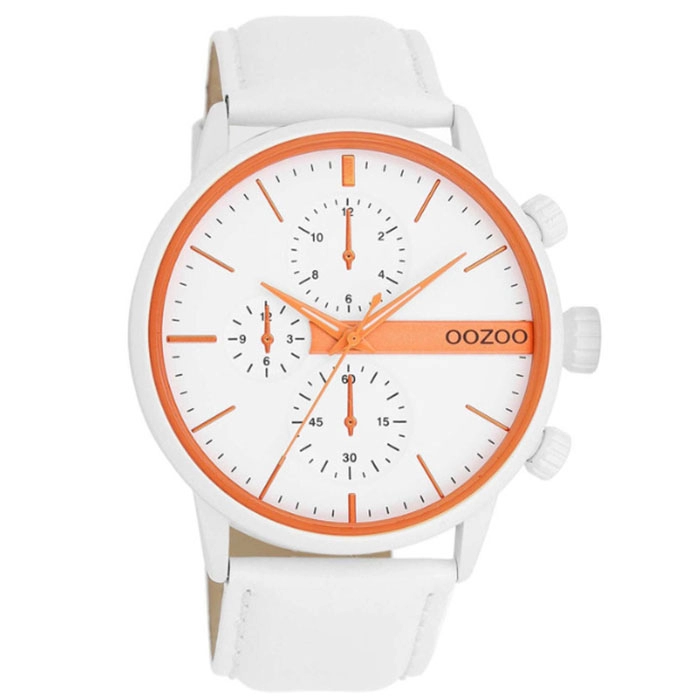 ΡΟΛΟΙ OOZOO  C11314 OOZOO Timepieces White Leather Strap