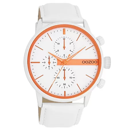 ΡΟΛΟΙ OOZOO  C11314 OOZOO Timepieces White Leather Strap