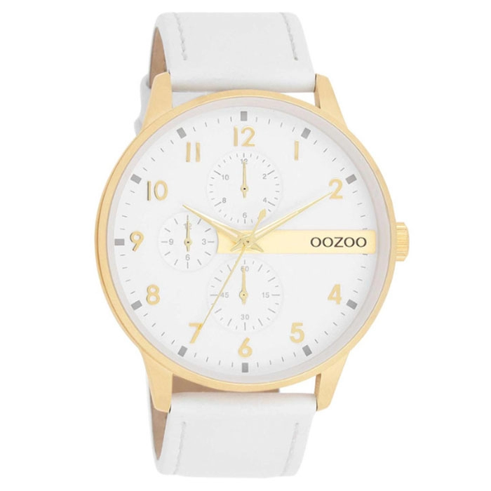 ΡΟΛΟΙ OOZOO  C11305 OOZOO Timepieces White Leather Strap