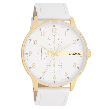 ΡΟΛΟΙ OOZOO  C11305 OOZOO Timepieces White Leather Strap