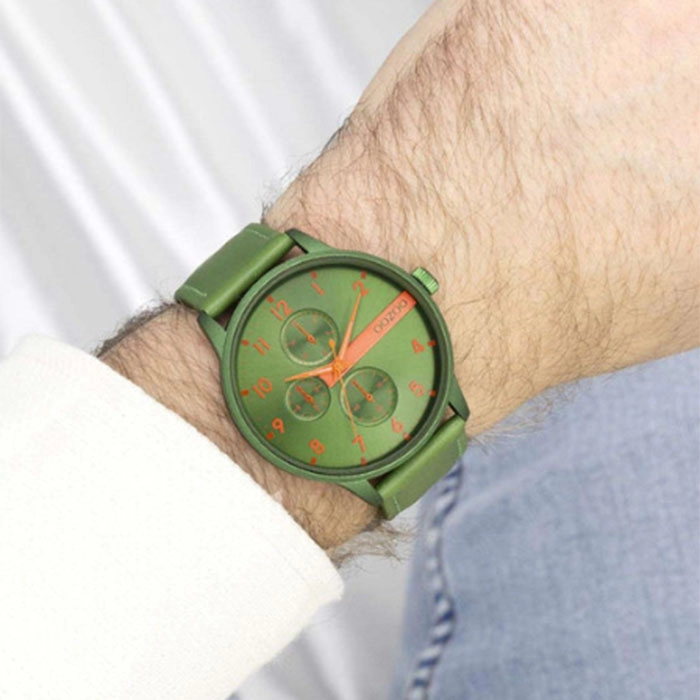 ΡΟΛΟΙ OOZOO  C11308 OOZOO Timepieces Green Leather Strap