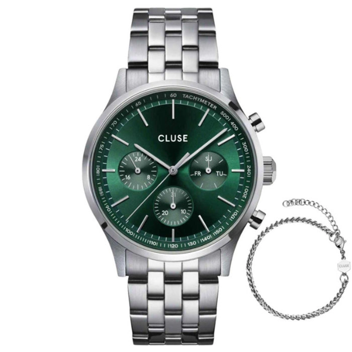 ΡΟΛΟΙ CLUSE CG20906 CLUSE Antheor Silver Stainless Steel Bracelet Gift Set