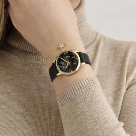 ΡΟΛΟΙ TED BAKER BKGFW2302 TED BAKER Fitzrovia Constellation Black Leather Strap Gift Set