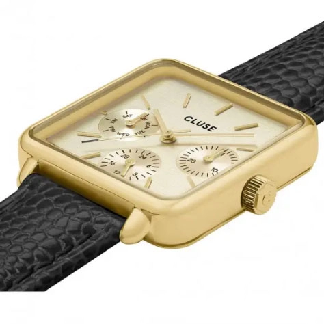 ΡΟΛΟΙ CLUSE CW13806 CLUSE La Tetragone Black Leather Strap