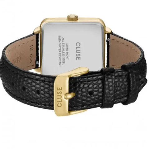 ΡΟΛΟΙ CLUSE CW13806 CLUSE La Tetragone Black Leather Strap