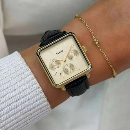 ΡΟΛΟΙ CLUSE CW13806 CLUSE La Tetragone Black Leather Strap