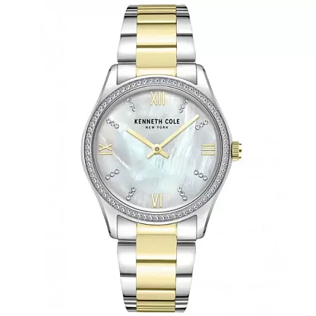 Ρολόι KENNETH COLE KCWLG0048302 KENNETH COLE Modern Classic Crystals Two Tone Stainless Steel Bracelet