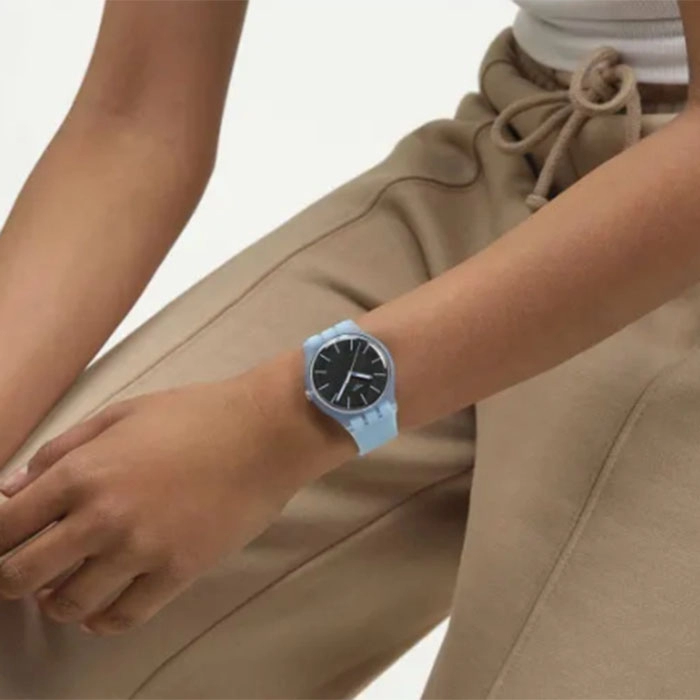 ΡΟΛΟΙ SWATCH  SO29L101 Ρολόι SWATCH Essentials Blue Moves Light Blue Silicone Strap