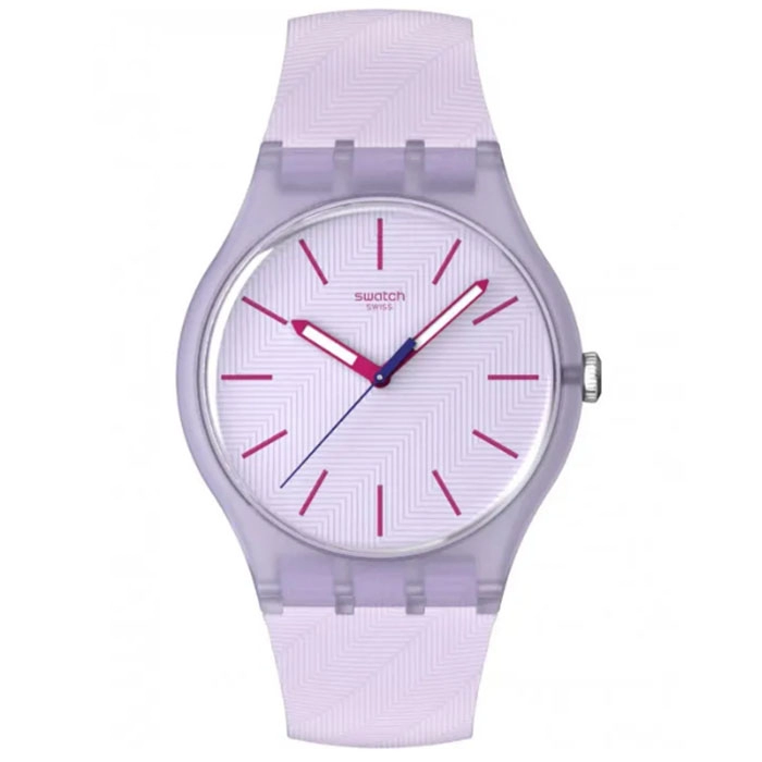 ΡΟΛΟΙ SWATCH  SO29V101 SWATCH Essentials Lavendaze Purple Silicone Strap
