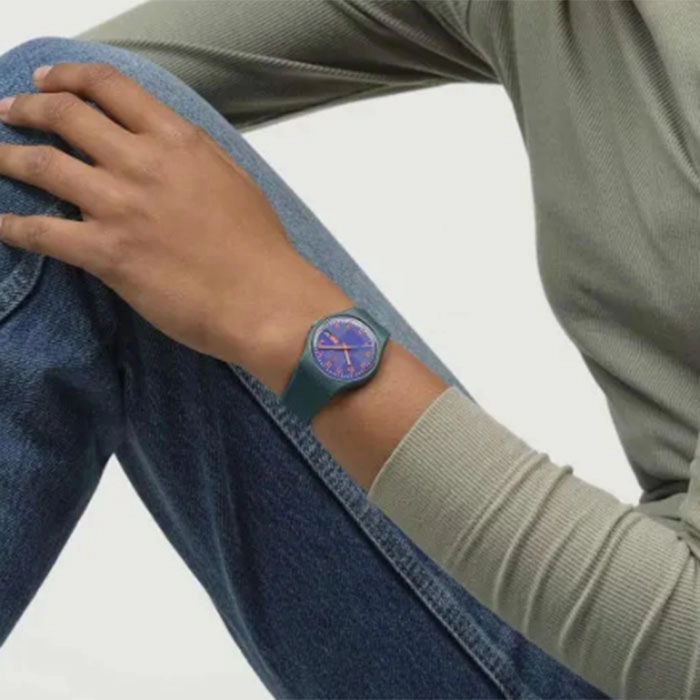 ΡΟΛΟΙ SWATCH  SO28N706 SWATCH Essentials Pattern Formation Green Silicone Strap