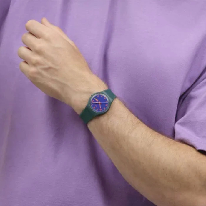 ΡΟΛΟΙ SWATCH  SO28N706 SWATCH Essentials Pattern Formation Green Silicone Strap