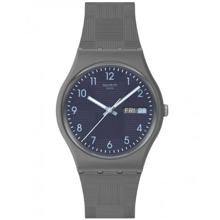 ΡΟΛΟΙ SWATCH  SO28M701 SWATCH Essentials Tile Dial Grey Silicone Strap