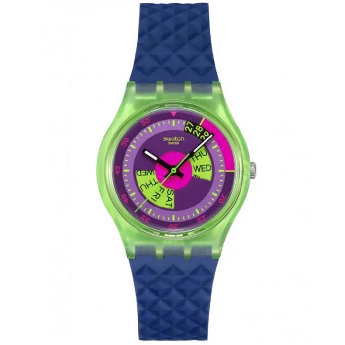 ΡΟΛΟΙ SWATCH  SO28G704 SWATCH Neon Skychart Blue Silicone Strap