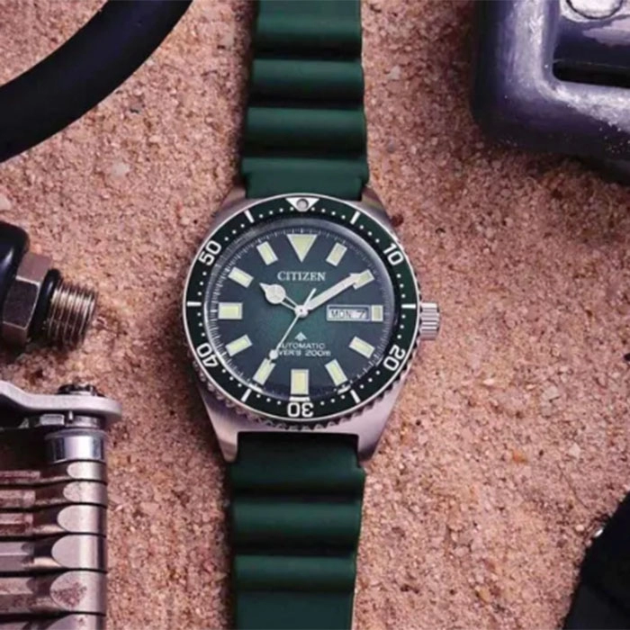 ΡΟΛΟΙ  CITIZEN   NY0121-09XE CITIZEN Promaster Divers Automatic Green Synthetic Strap