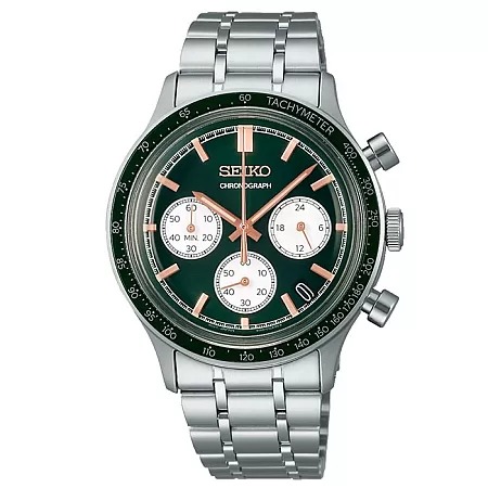ΡΟΛΟΙ SEIKO  SSB481P1  SEIKO Sports Chronograph Silver Stainless Steel Bracelet