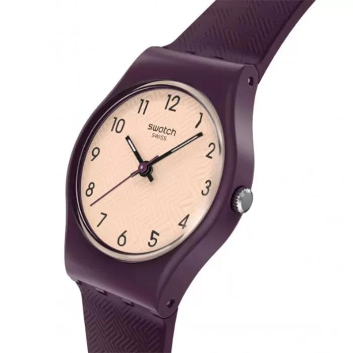 ΡΟΛΟΙ SWATCH  LR138 SWATCH Essentials Repeat Chic Bordeaux Silicone Strap
