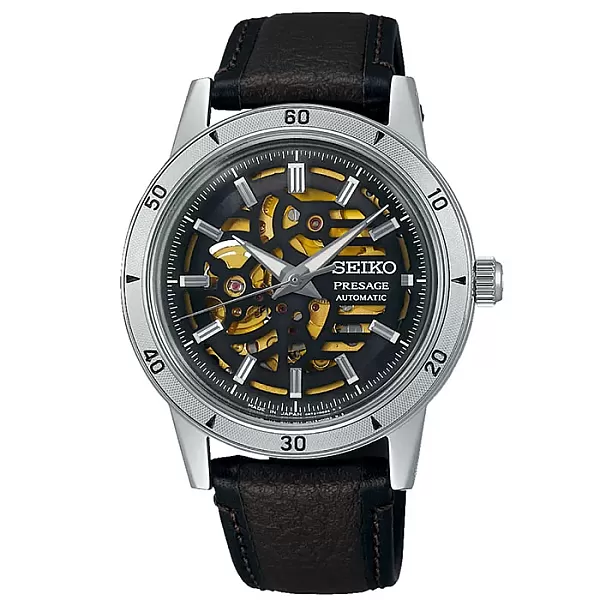 ΡΟΛΟΙ SEIKO SSA461J1 SEIKO Presage Style 60s 'Elegant Yet Rugged' Automatic Brown Leather Strap