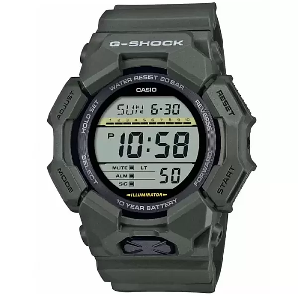 ΡΟΛΟΙ CASIO  GD-010-3ER G-SHOCK Dual Time Chronograph Green Bio-based Resin Strap