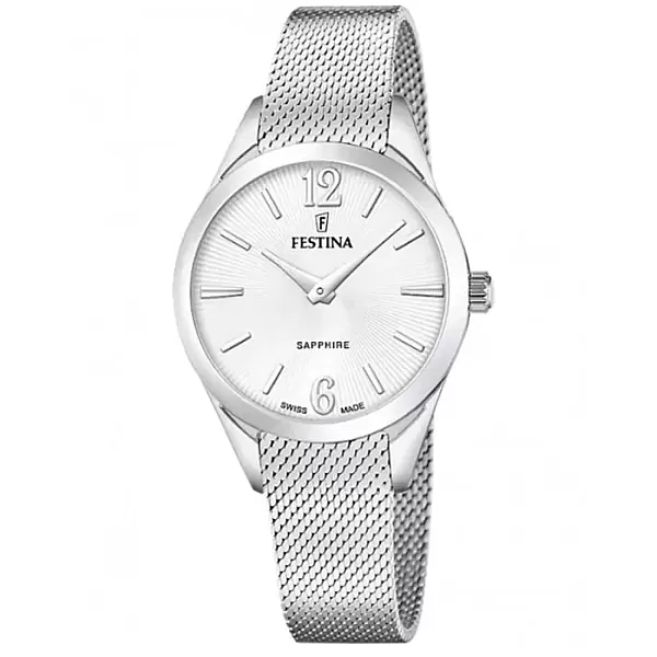 ΡΟΛΟΙ FESTINA F20076/1 FESTINA Swiss Made Silver Stainless Steel Bracelet