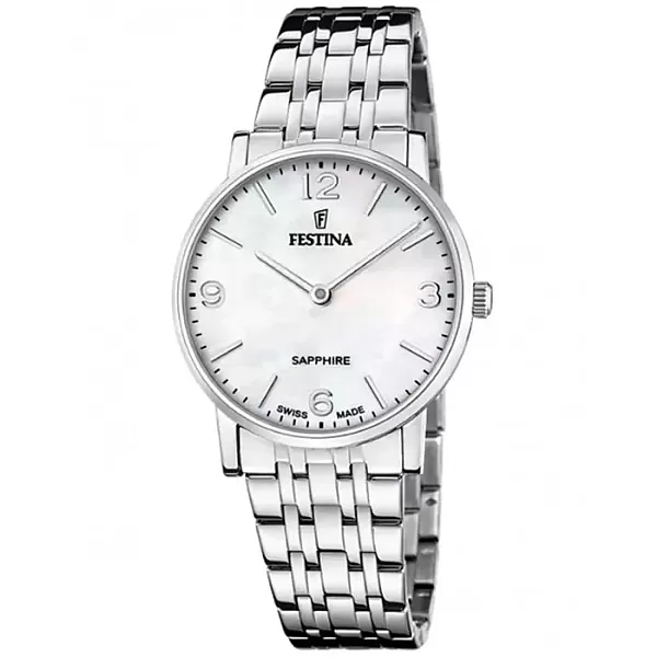 ΡΟΛΟΙ FESTINA F20047/2 FESTINA Swiss Made Silver Stainless Steel Bracelet