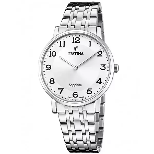 ΡΟΛΟΙ FESTINA F20045/1 FESTINA Swiss Made Silver Stainless Steel Bracelet