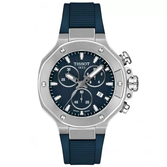 ΡΟΛΟΙ TISSOT  T1418171704100 TISSOT T-Race Chronograph Blue Synthetic Strap