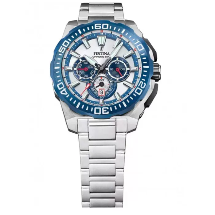 ΡΟΛΟΙ FESTINA  F20724/1 FESTINA Chrono Bike Chronograph Silver Stainless Steel Bracelet