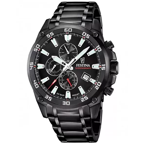 ΡΟΛΟΙ FESTINA  F20735/3 FESTINA Chronograph Black Stainless Steel Bracelet