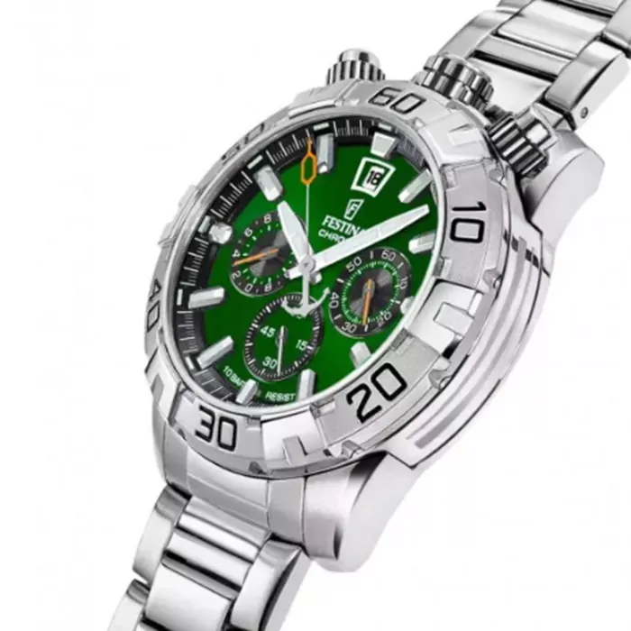 ΡΟΛΟΙ FESTINA  F20743/2 FESTINA Originals Bullhead Chronograph Silver Stainless Steel Bracelet