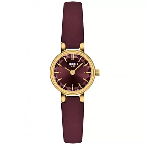ΡΟΛΟΙ TISSOT  T1400093637100 TISSOT T-Lady Lovely Bordeaux Leather Strap