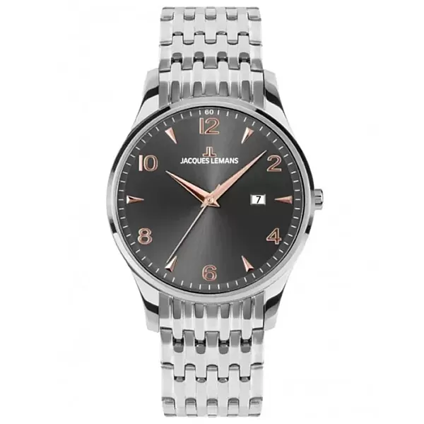 Ρολόι Jacques LEMANS 1-2215J JACQUES LEMANS London Silver Stainless Steel Bracelet