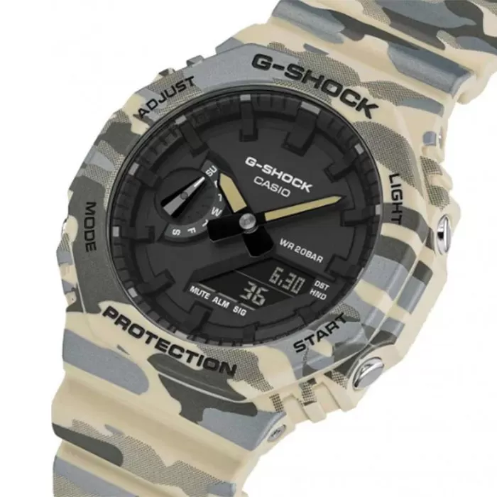 ΡΟΛΟΙ CASIO GA-2100CM-5AER G-SHOCK Chronograph Camo Bio-based Resin Strap