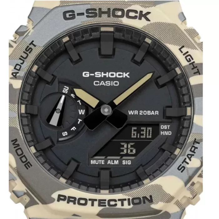 ΡΟΛΟΙ CASIO GA-2100CM-5AER G-SHOCK Chronograph Camo Bio-based Resin Strap