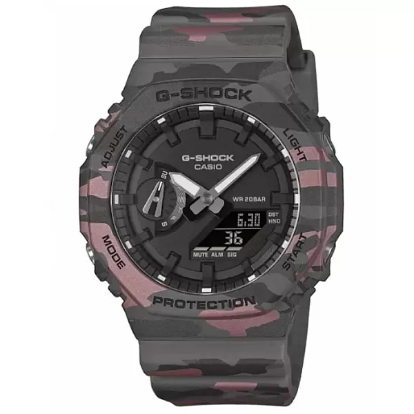 ΡΟΛΟΙ CASIO GA-2100CM-8AER G-SHOCK Chronograph Camo Bio-based Resin Strap