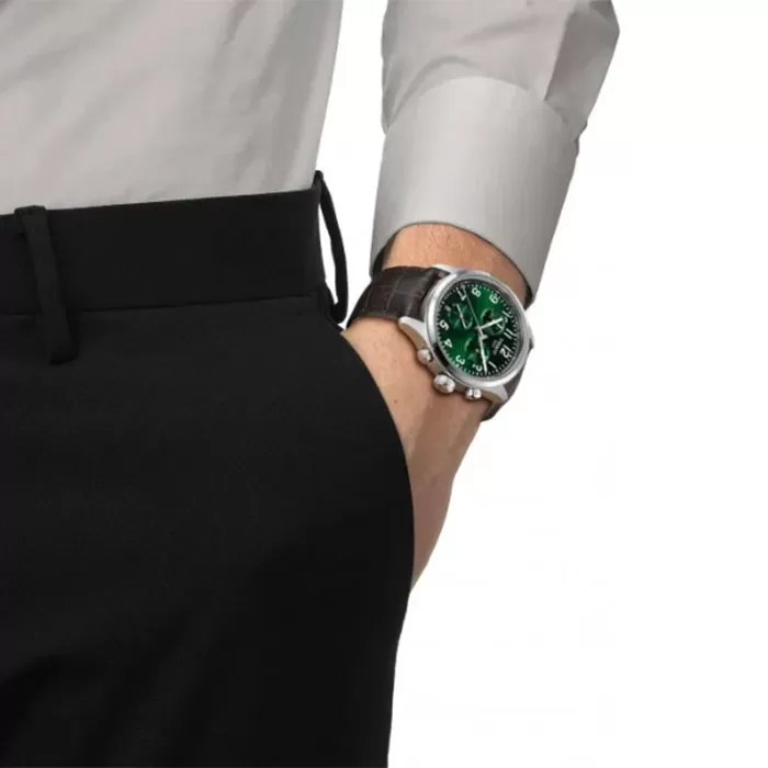 ΡΟΛΟΙ TISSOT  T1164171609200 TISSOT T-Sport Chrono L Brown Leather Strap