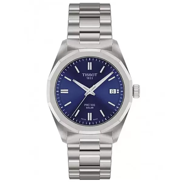 ΡΟΛΟΙ TISSOT  T1518221104100  TISSOT T-Classic PRC 100 Solar Silver Stainless Steel Bracelet