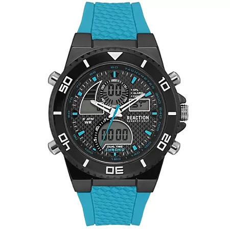 Ρολόι REACTION KENNETH COLE RK50700009 REACTION KENNETH COLE Sport Dual Time Chronograph Blue Silicone Strap